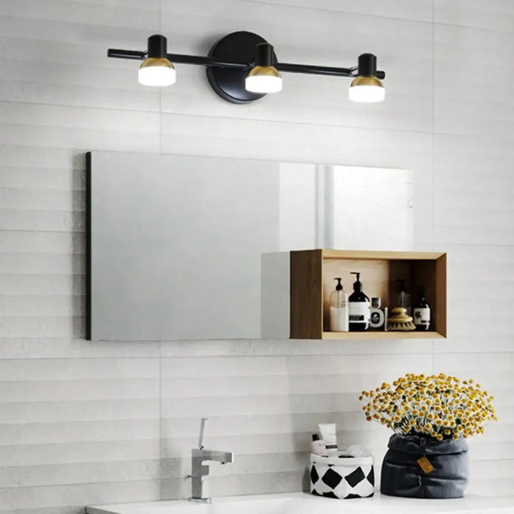 Applique murale dorée moderne éclairage miroir élégant