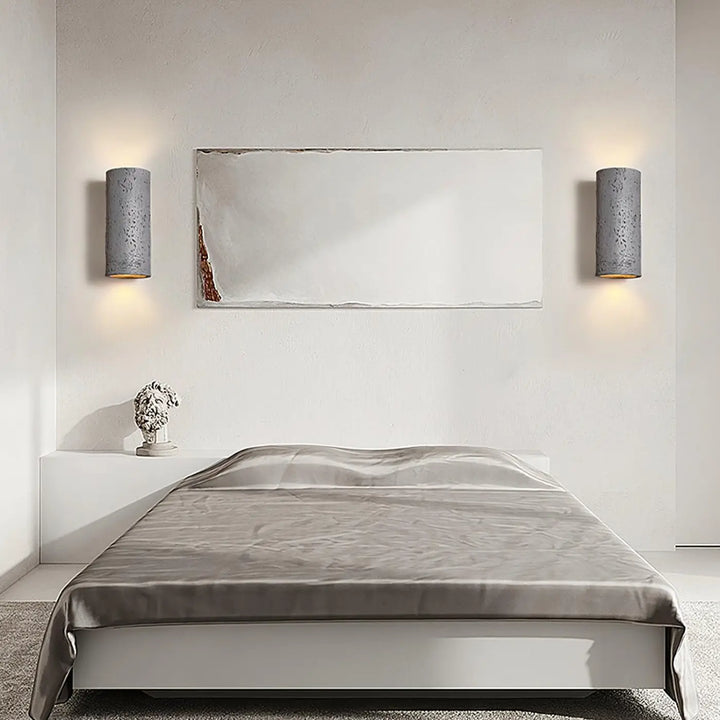 Applique Murale Effet Pierre Cylindre Vertical
