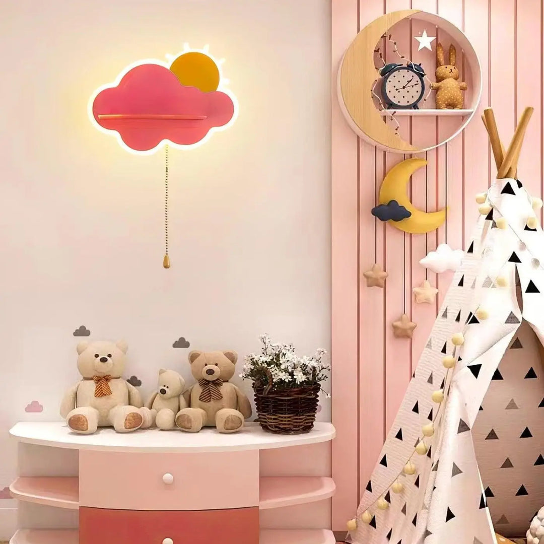 Applique Murale Enfant Nuage Soleil