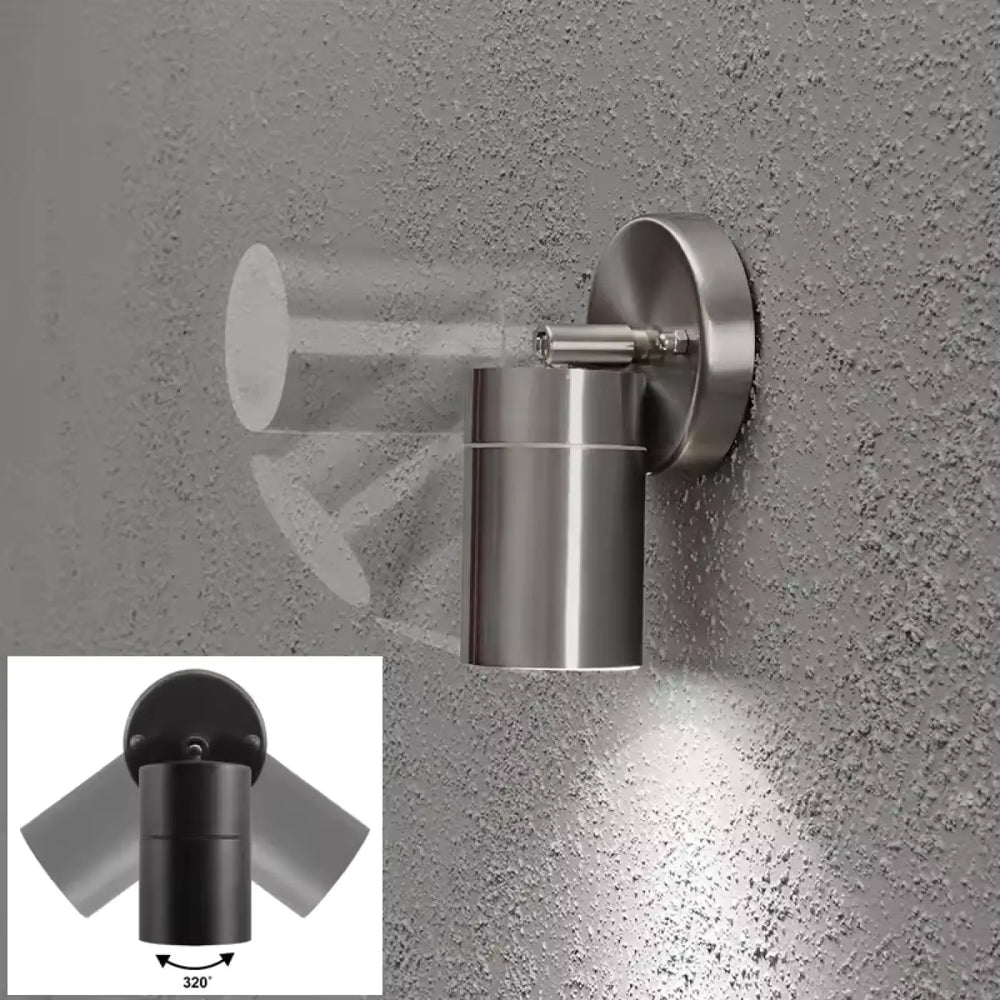 Applique Murale Extérieure Pivotable Design Noir En Aluminium