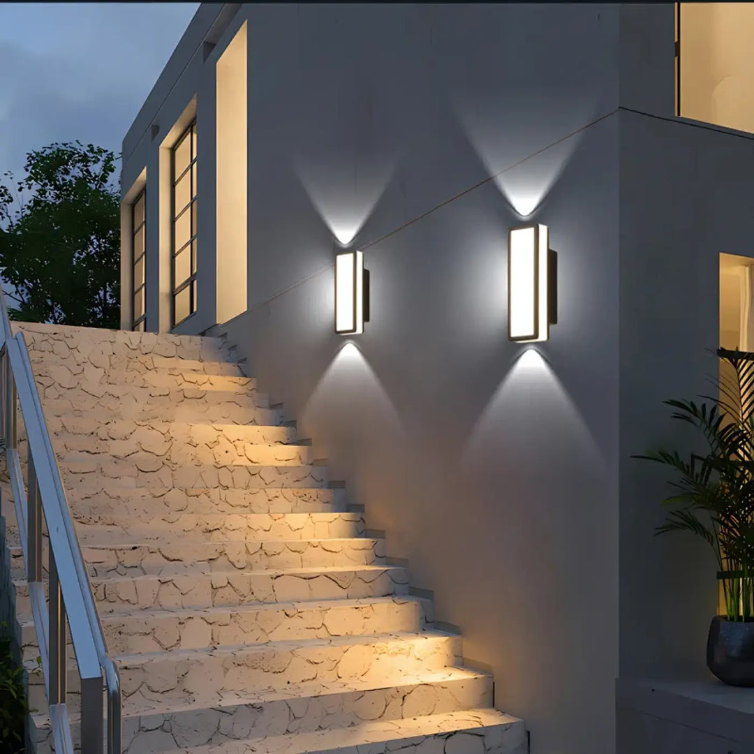 Applique murale extérieure waterproof design moderne ovale
