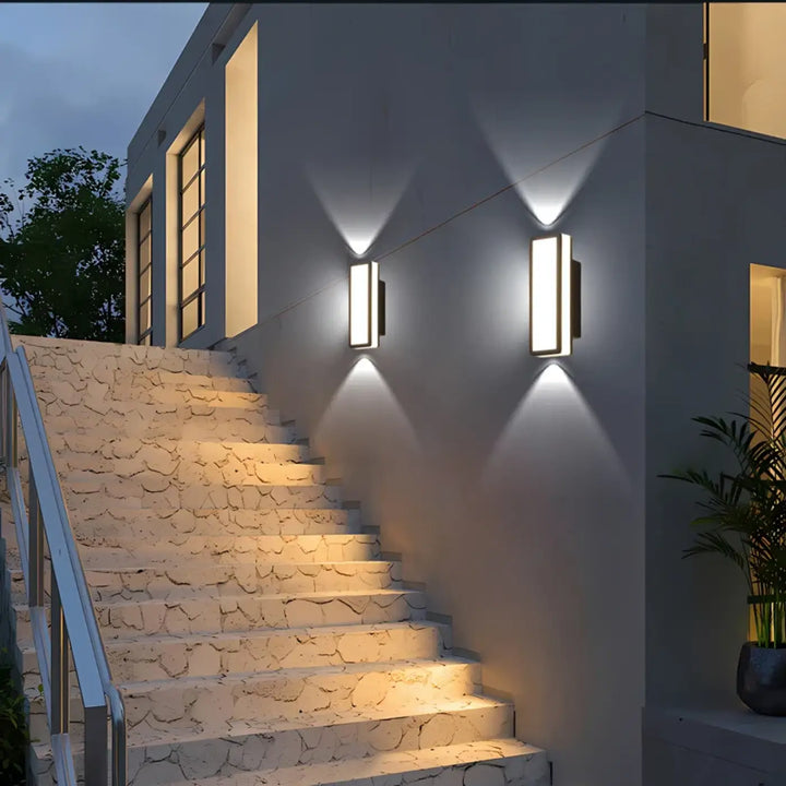 Applique murale extérieure waterproof design moderne ovale