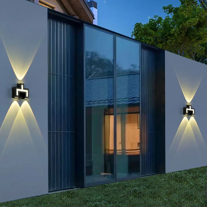 Applique Murale Extérieure En Zigzag Moderne Fait En Aluminium