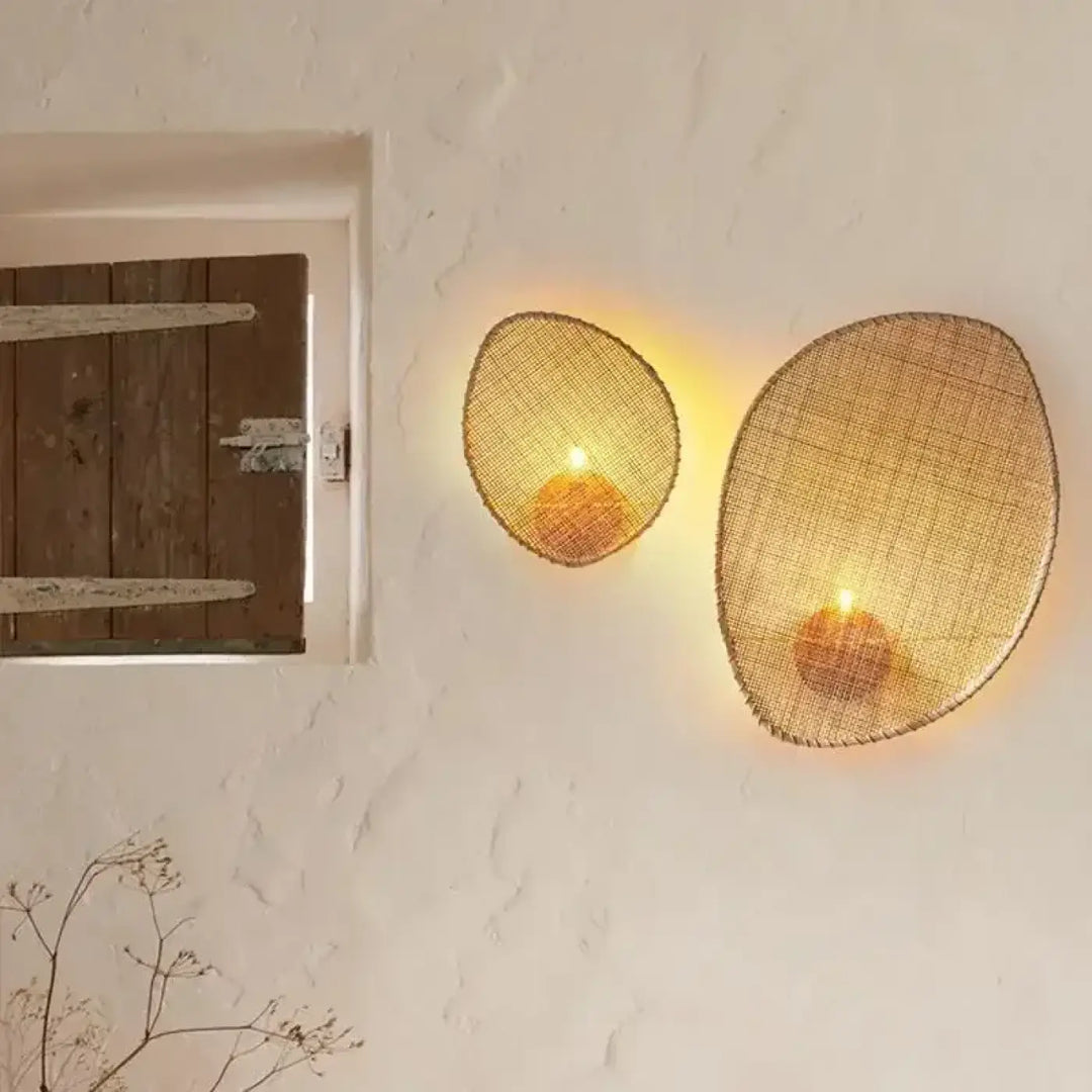 Applique murale naturelle design bohème beige style chic