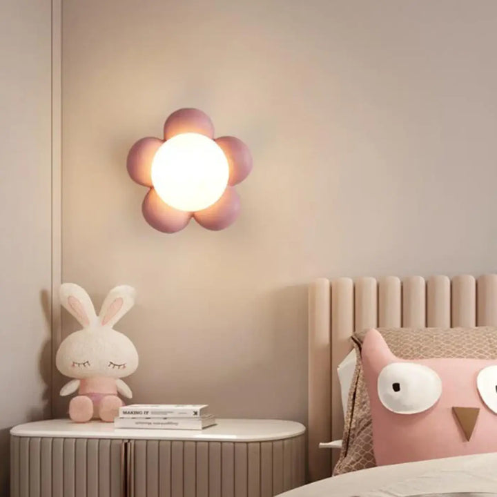 Applique Murale Fleur Pour Chambre De Petite Fille En Acrylique