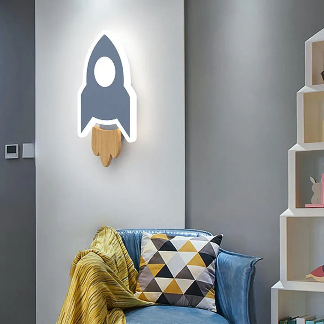 Applique Murale Fusée Pour Chambre D’Enfant Moderne
