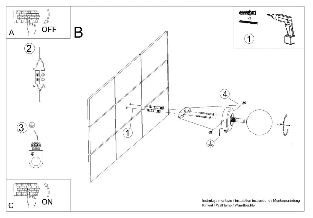 Applique yoli avec boîtier sphérique blanc et support réglable d’une élégance minimaliste pour mur et plafond