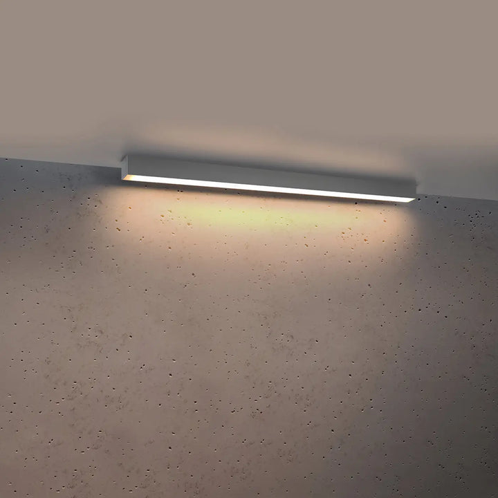 Luminaire plafonnier pinne 90 gris avec module led blanc moderne monté en applique pour paramètres d’éclairage optimaux