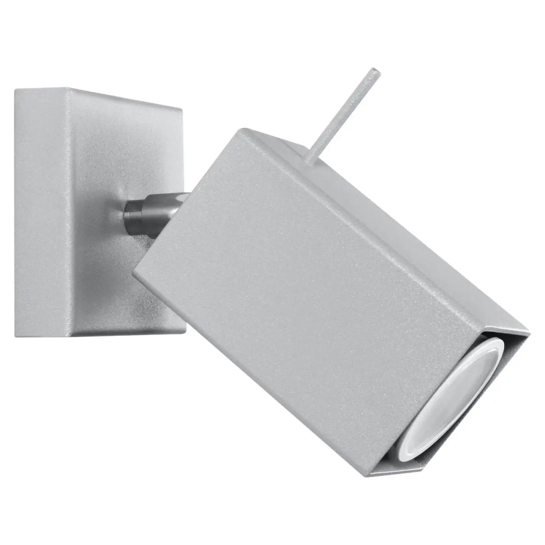 Applique murale merida gris en métal avec finition mate et tête ajustable pour un éclairage moderne murale merida