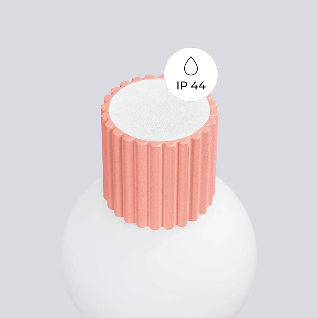Applique murale halo en plastique corail avec intérieur blanc ip44 idéale pour lampe halo et bureau décorative