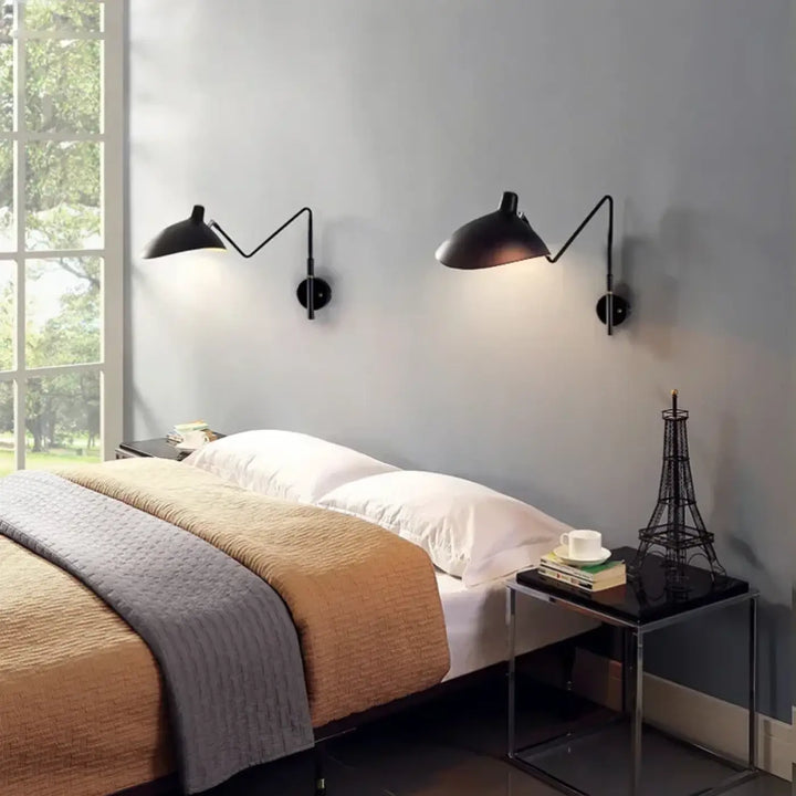 Applique industrielle orientable noir mat luminaire raffiné