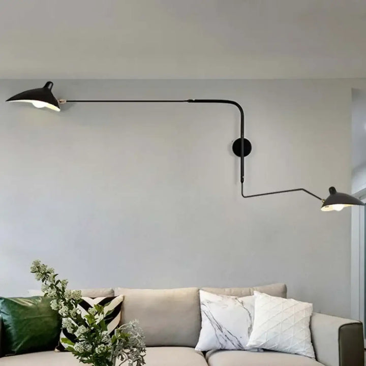 Applique industrielle orientable noir mat luminaire raffiné
