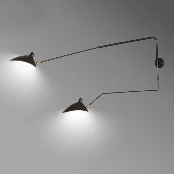 Applique industrielle orientable noir mat luminaire raffiné