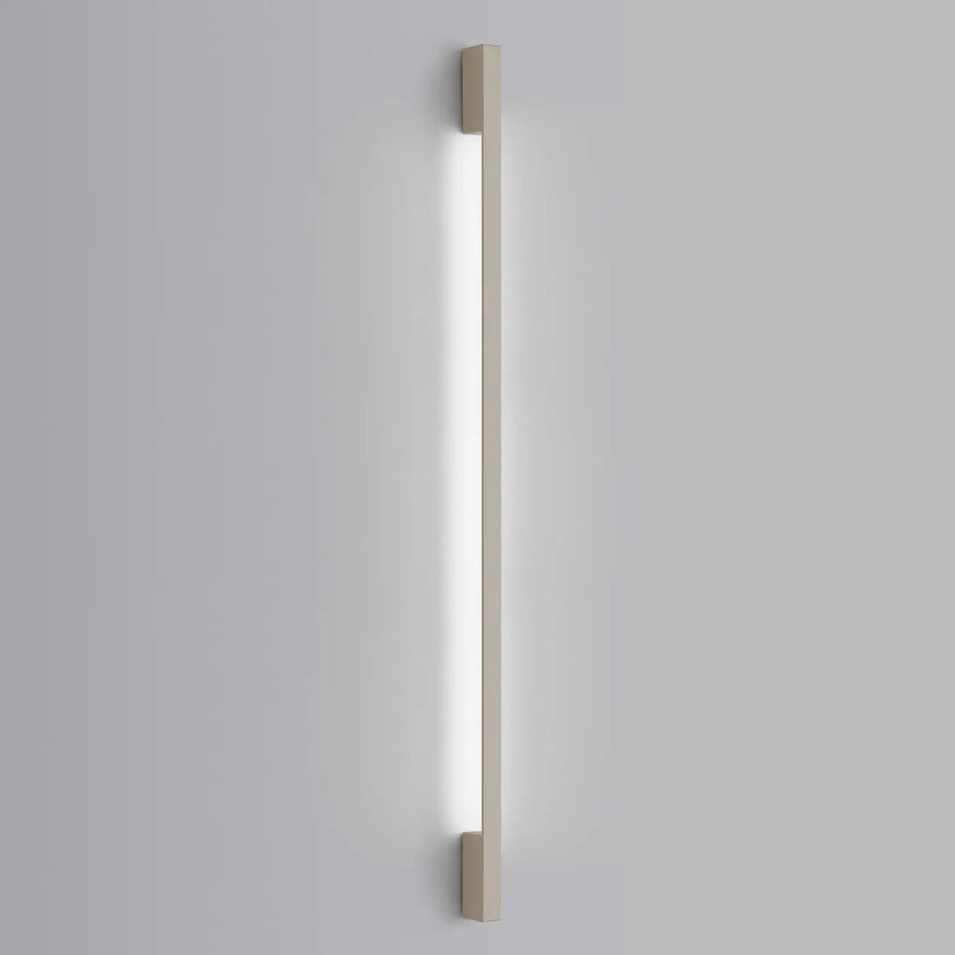 Applique murale sappo 150 led beige avec finition métallique brossée et lumière led intégrée blanc doux 4000k