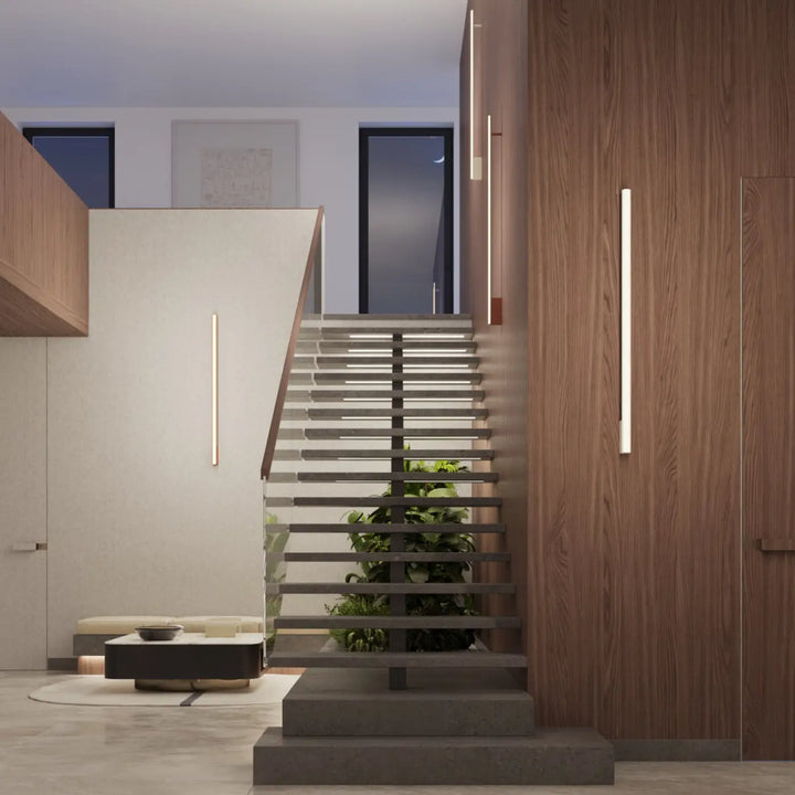 Applique murale lagom 90 3000k beige avec design minimaliste et leds verticales allient excellente qualité et modernité