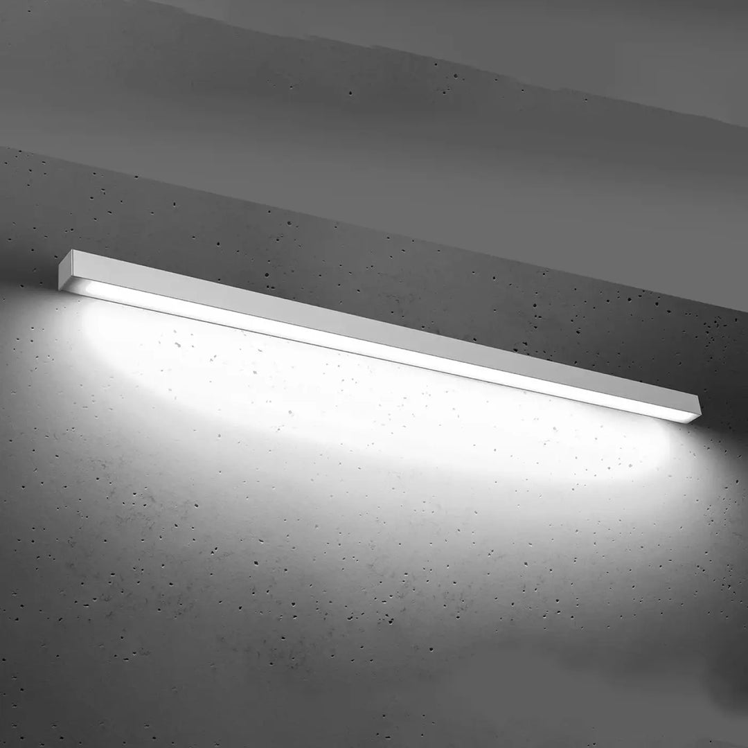 Applique murale collection pinne 150 4000k blanc avec module led moderne et paramètres d’éclairage sur plafond béton