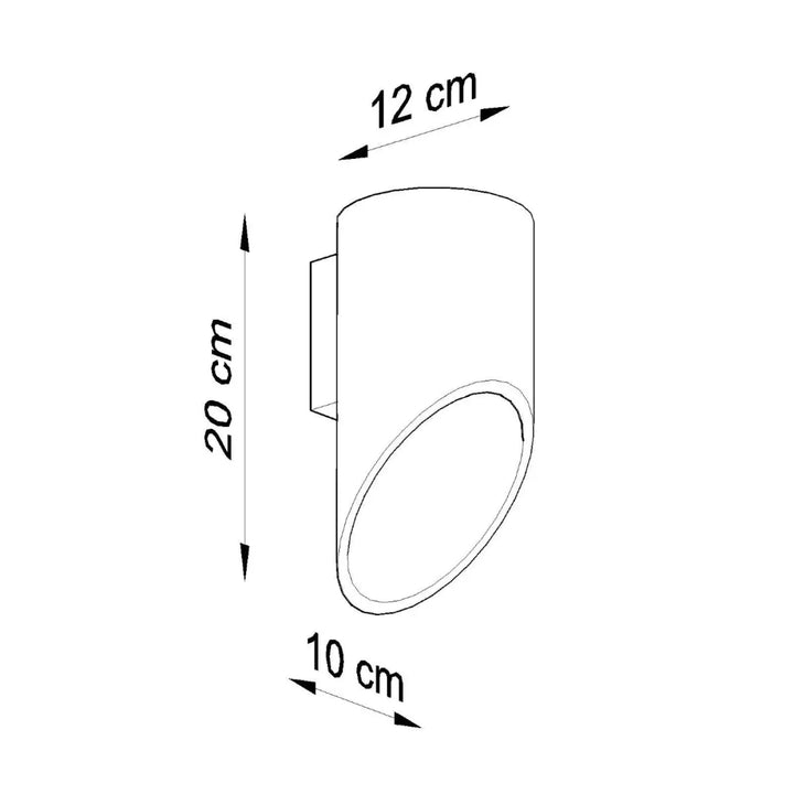 Applique murale penne 20 blanc avec design cylindrique minimaliste équipée d’un module led et l’ampoule led