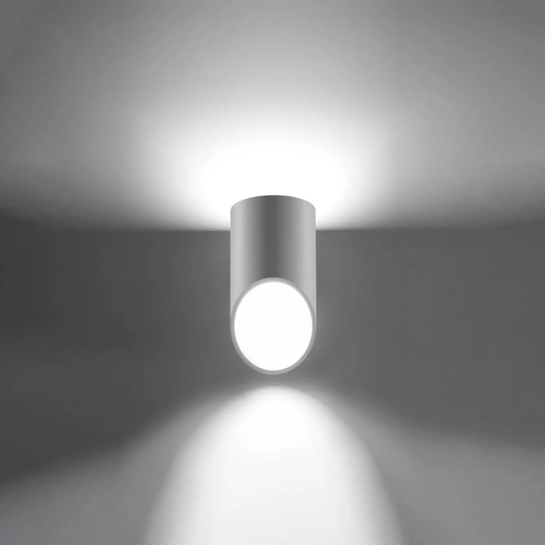 Applique murale penne 20 blanc avec module led cylindrique en métal pour éclairage doux et diffuse l ampoule led