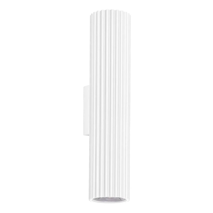 Applique murale blanche cylindrique rainurée avec design expressif offrant un confort d’utilisation optimal