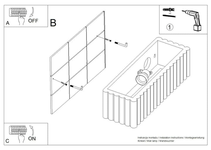 Applique murale rigata en céramique blanc avec base cannelée et support cylindrique pour fonctionnalité élégante