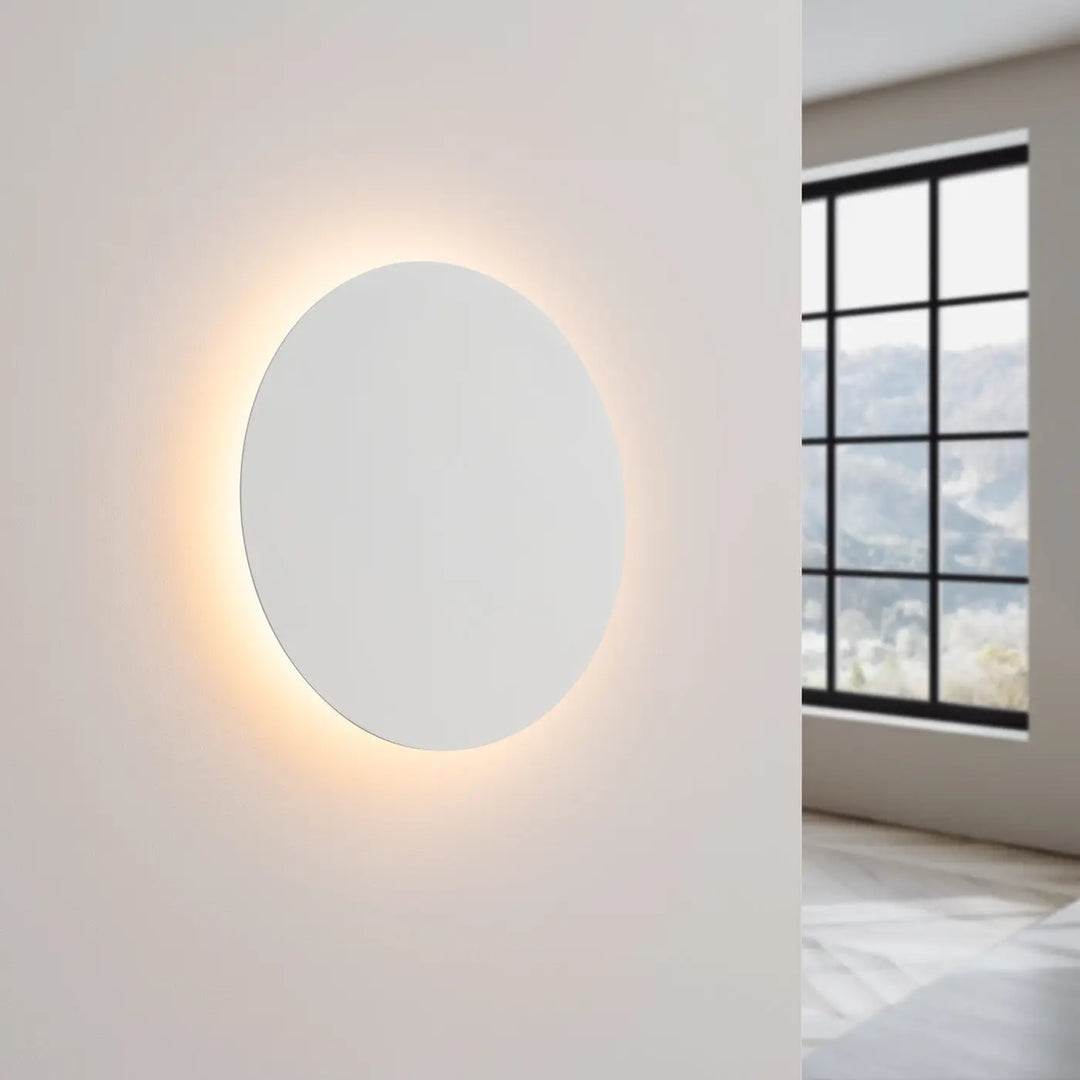 Applique murale borg en 3000k blanc avec halo lumineux doux, collection borgen comprend des appliques murales modernes