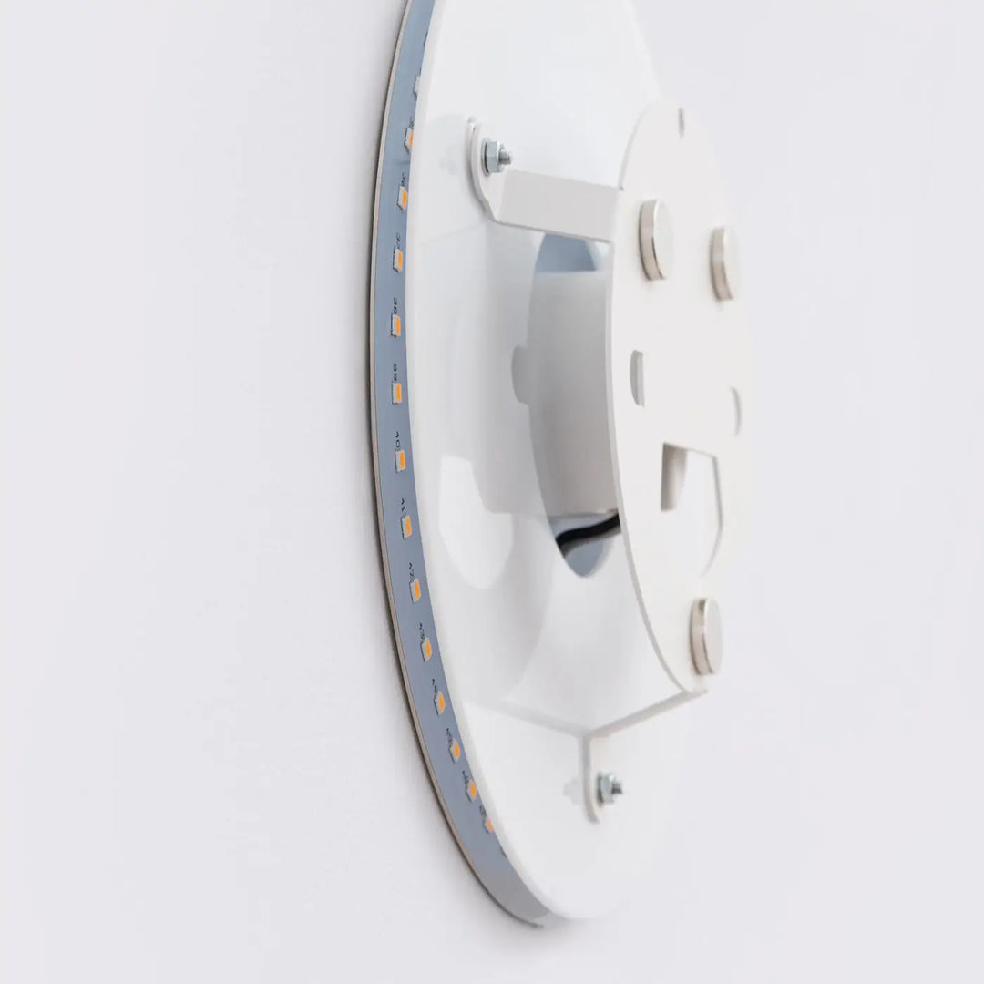 Applique murale borgen 3000k en bois blanc avec led jaune intégrée design moderne pour appliques murales modernes