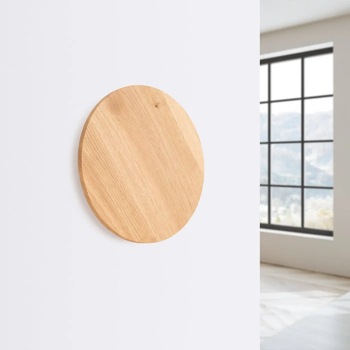 Applique murale borgen 3000k en bois avec fini naturel clair et grain visible, idéal pour appliques murales modernes
