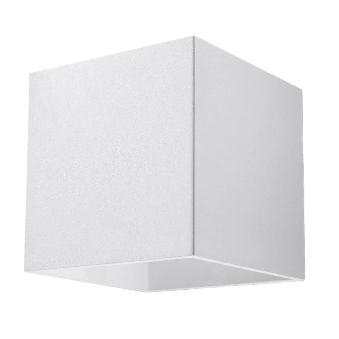 Applique murale kinkiet quad blanc en bois naturel avec texture cube pour un éclairage moderne et élégant