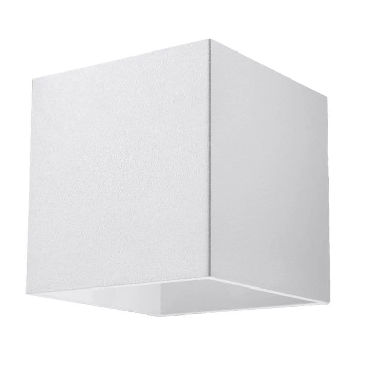 Applique murale kinkiet quad blanc en bois naturel avec texture cube pour un éclairage moderne et élégant