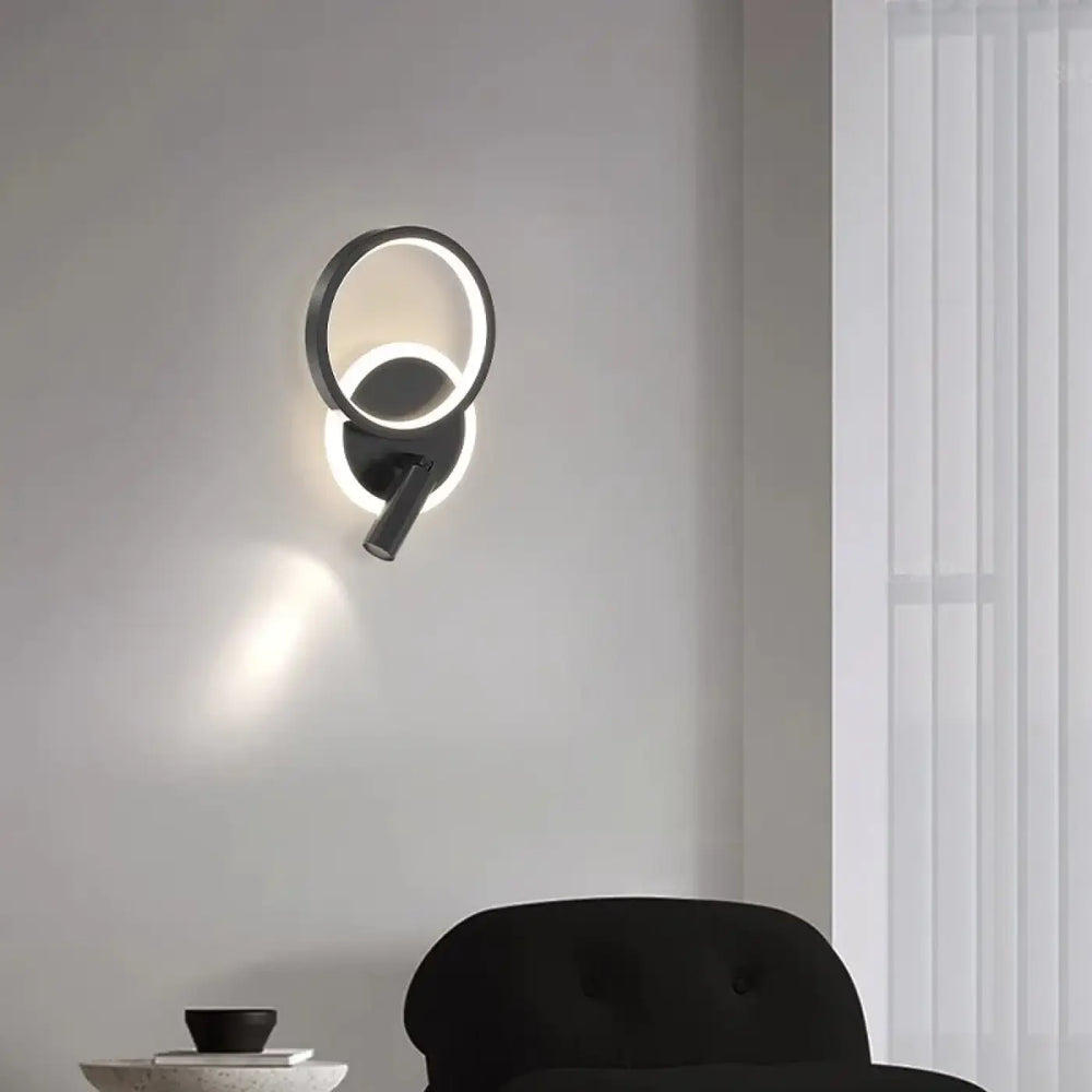 Applique murale LED avec deux cercles

