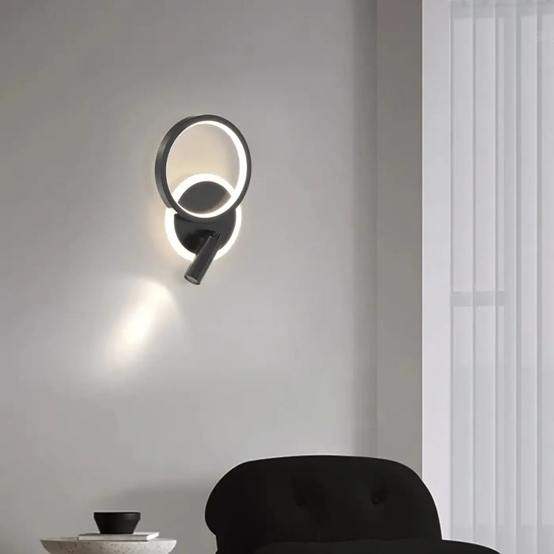 Applique murale LED avec deux cercles

