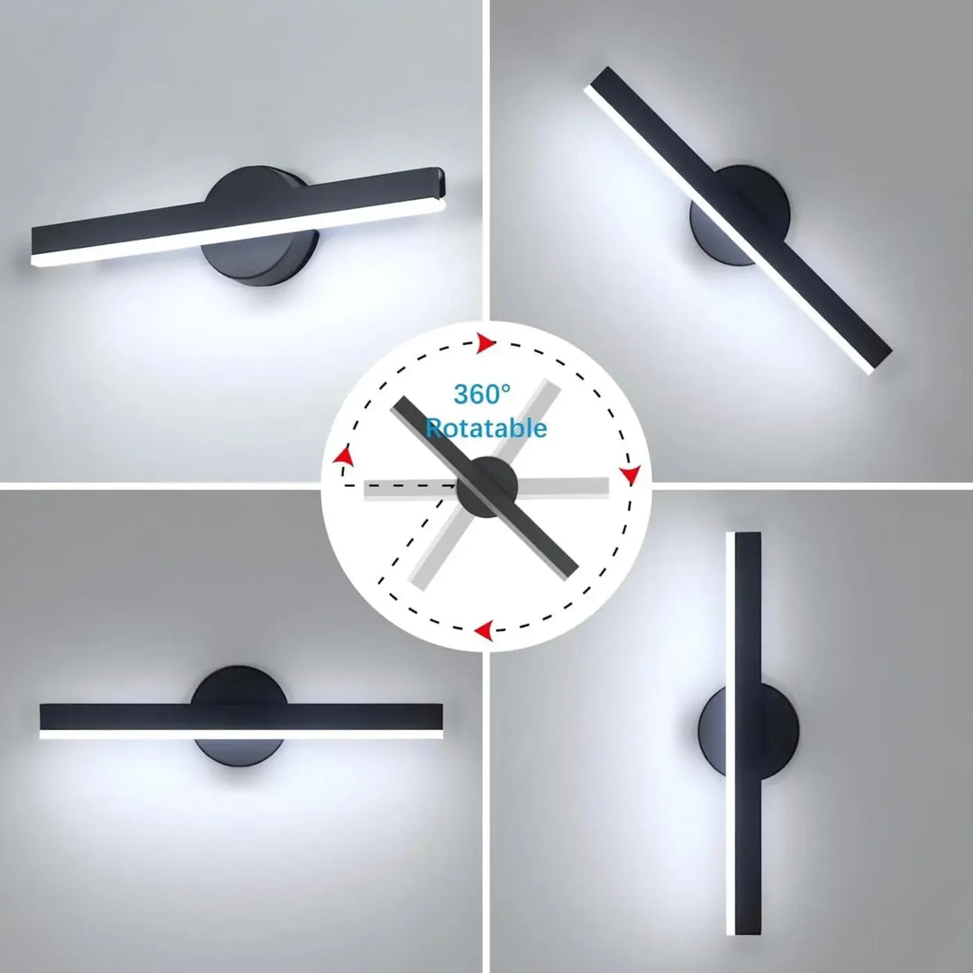 Applique Murale LED Design Élancé Minimaliste Noir Intérieur

