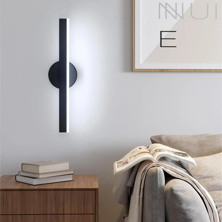 Applique Murale LED Design Élancé Minimaliste Noir Intérieur

