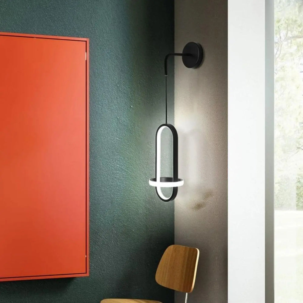 Applique Murale Led Design En Acrylique Noir Élancé