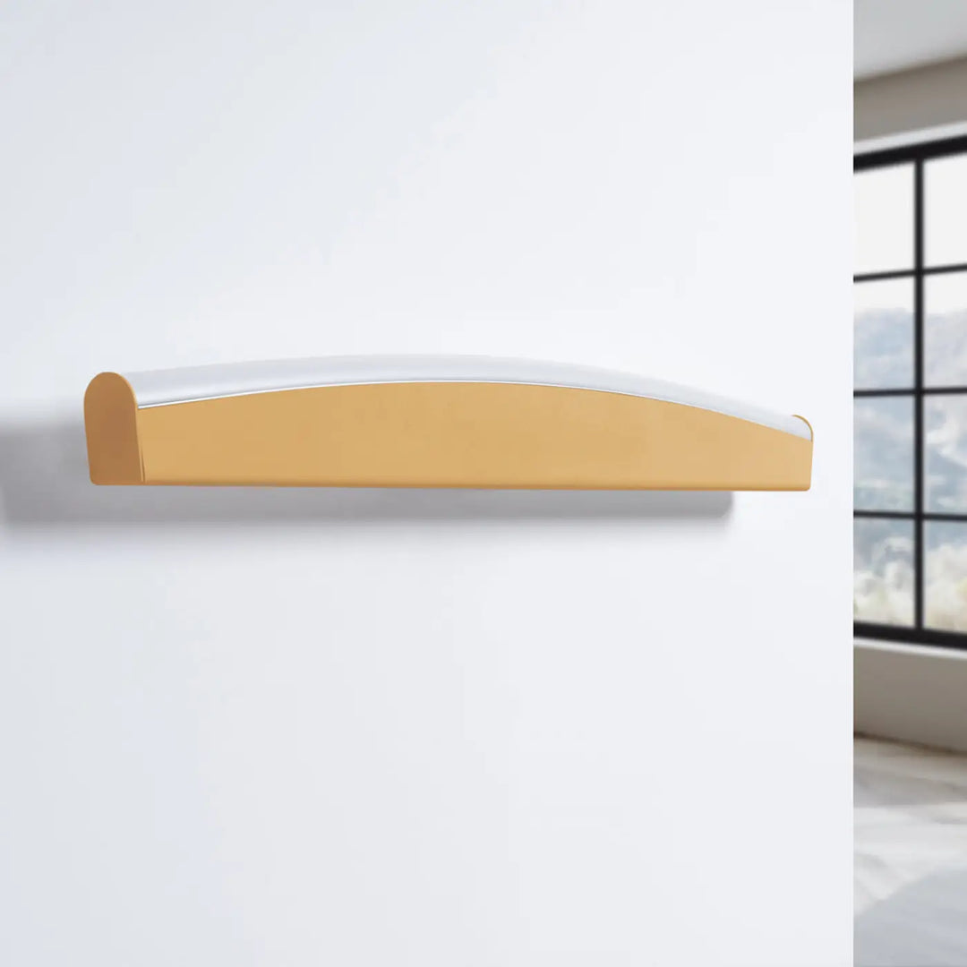 Applique murale jorun 3000k or en métal doré avec luminaire à led intégré et couleurs d’éclairage réglables