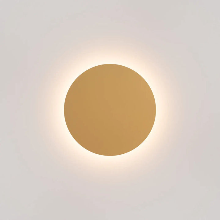 Applique murale moderne borGen 3000k doré avec finition minimaliste circulaire et lumière ambiante douce