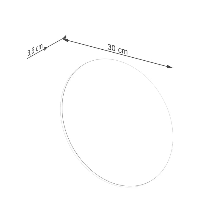 Applique murale borGen 3000k doré ovale minimaliste avec cadre fin 30 cm x 3,5 cm, idéale pour appliques murales modernes