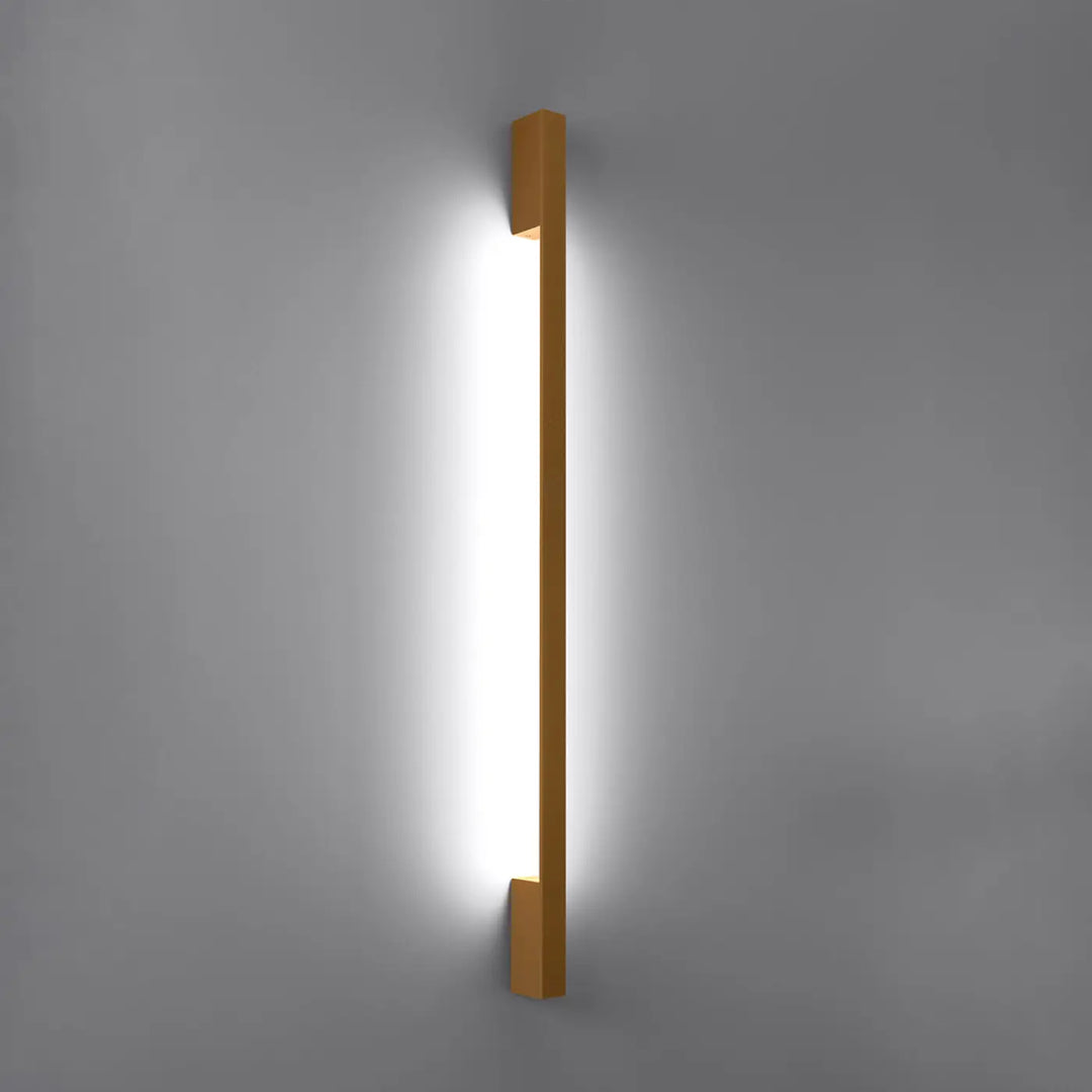 Applique murale dorée sappo m 4000k avec module led et boîtier étroit pour un lampadaire lahti design minimaliste