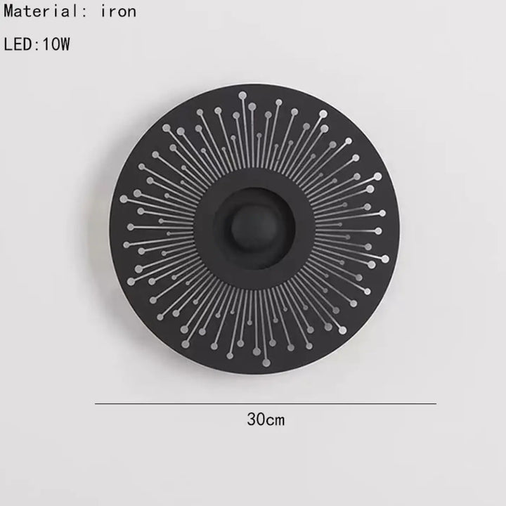 Suspension luminaire led design moderne fer noir