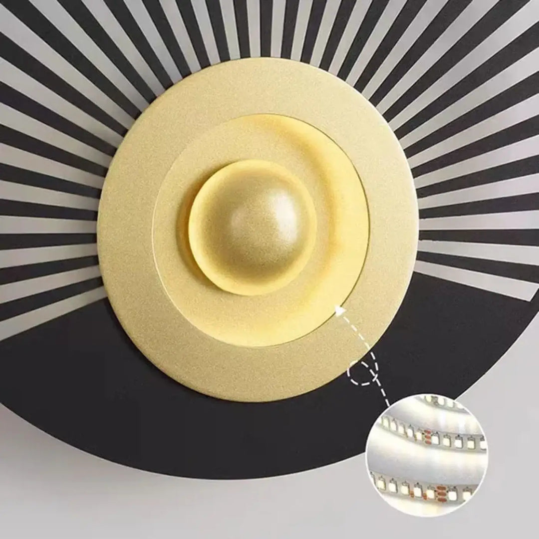 Suspension luminaire led design moderne fer noir