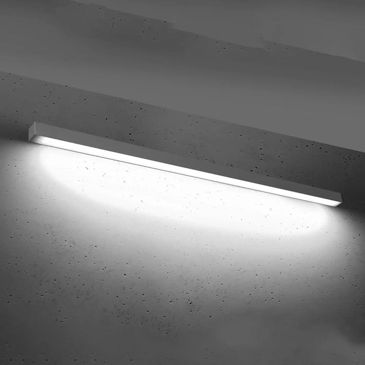 Applique murale collection pinne 150 gris en led strip light minimaliste avec paramètres d’éclairage intégrés au plafond