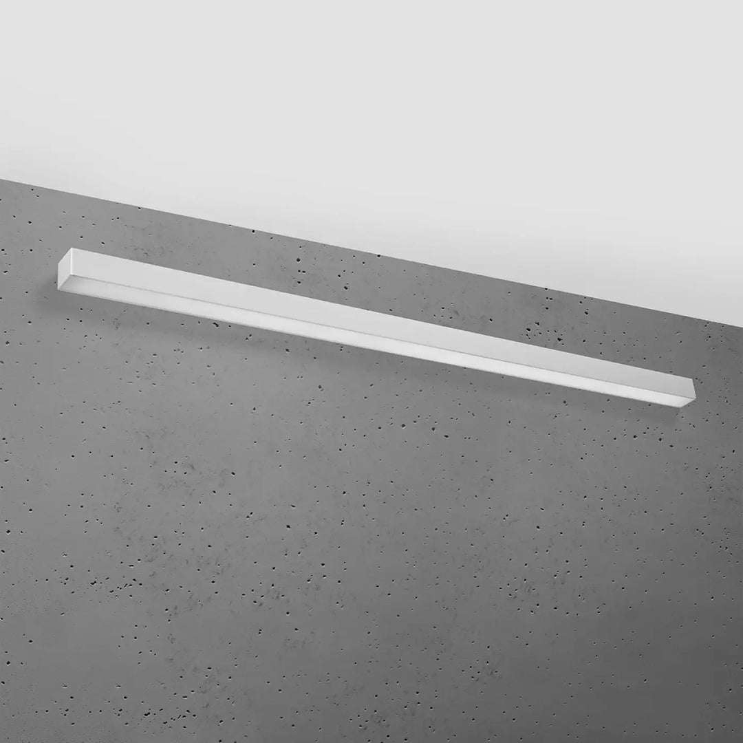 Applique murale led blanche rectangulaire collection pinne avec paramètres d’éclairage 4000k gris minimaliste