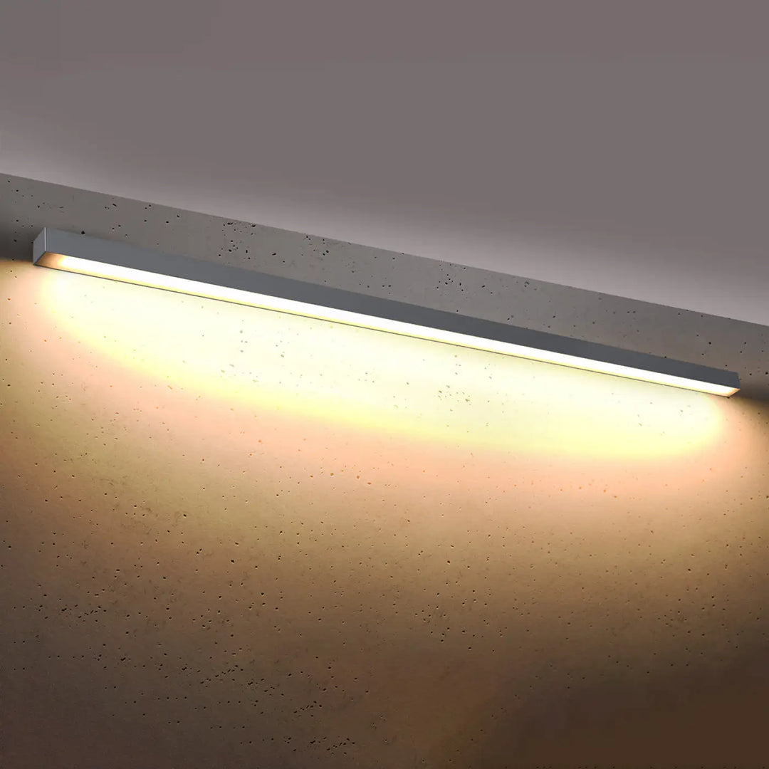 Applique murale collection pinne 200 3000k gris avec module led blanc moderne et paramètres d’éclairage minimalistes