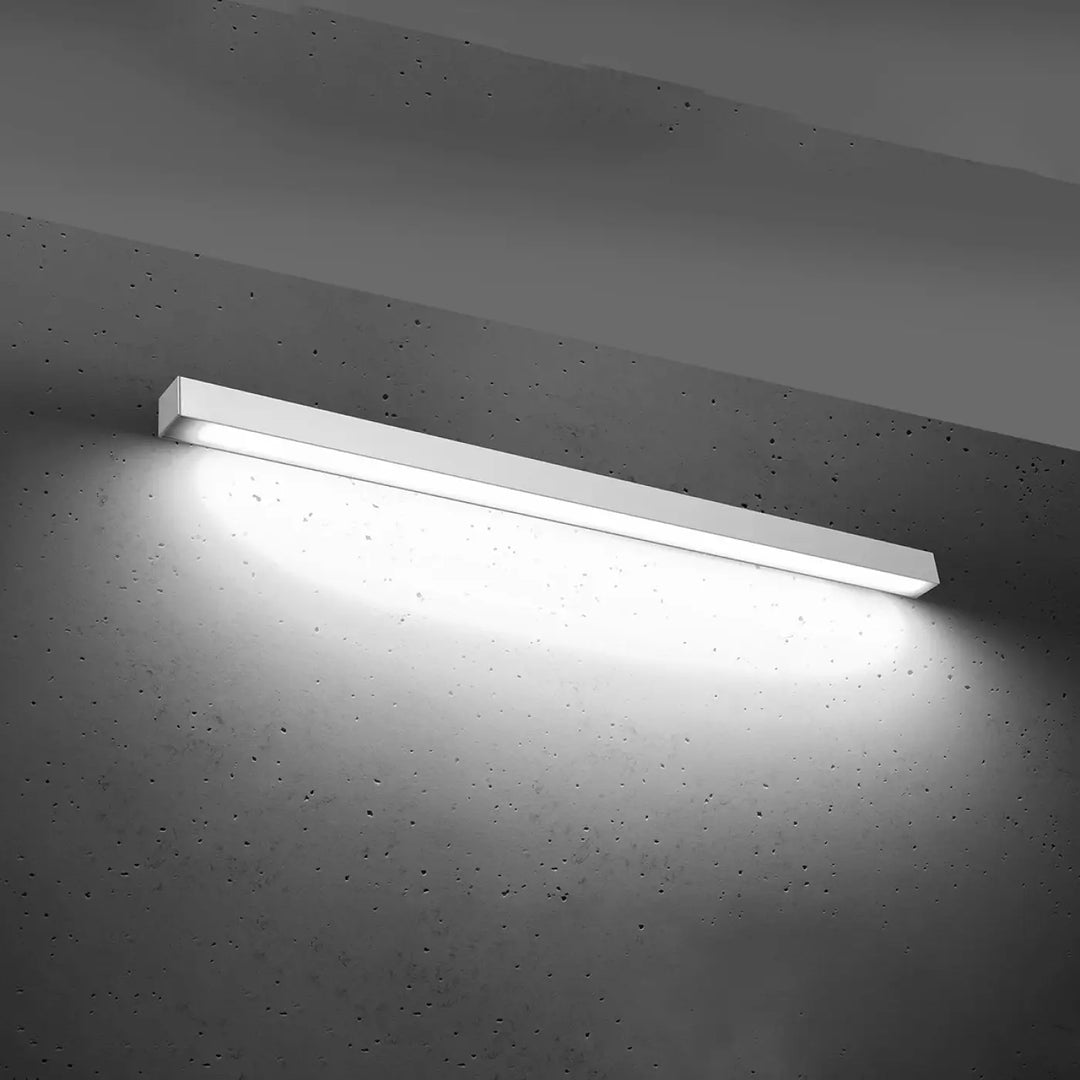 Applique murale blanche rectangulaire led collection pinne avec paramètres d’éclairage 4000k lampe suspendue design minimaliste