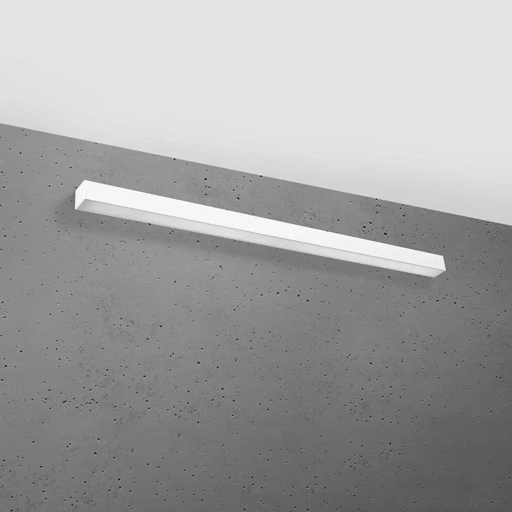 Applique murale led rectangulaire blanche de la collection pinne avec paramètres d’éclairage 4000k minimaliste