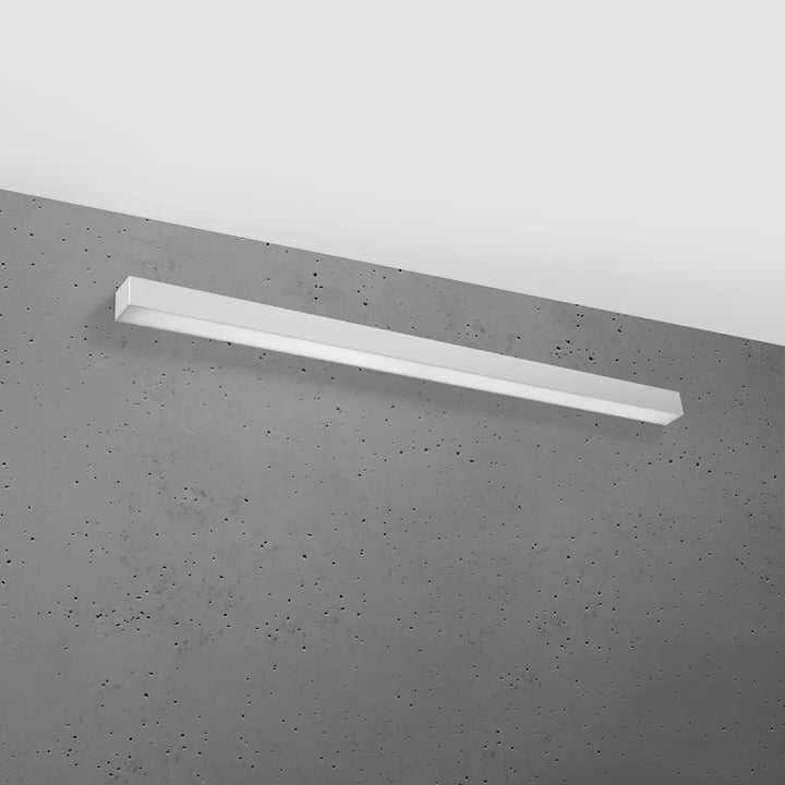 Applique murale rectangulaire led blanche collection pinne avec module led 4000k gris et paramètres d’éclairage optimisés