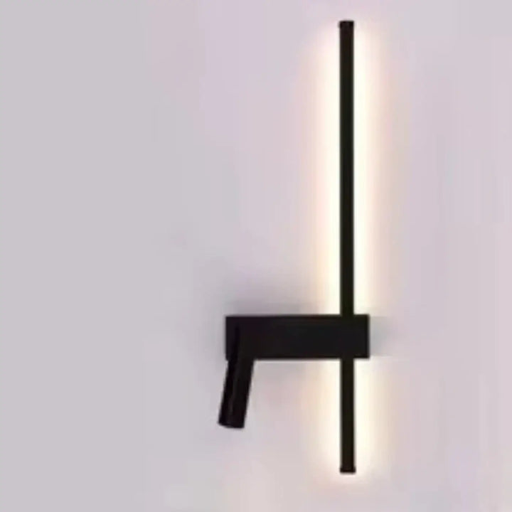 Applique murale led minimaliste en métal noir design élégant