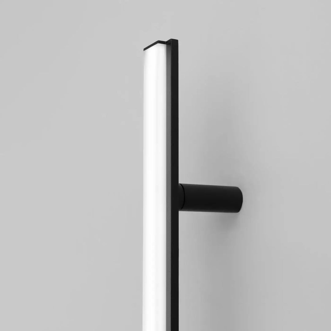 Applique murale lagom 120 noir avec design minimaliste et excellente finition, barre led blanche éclairante