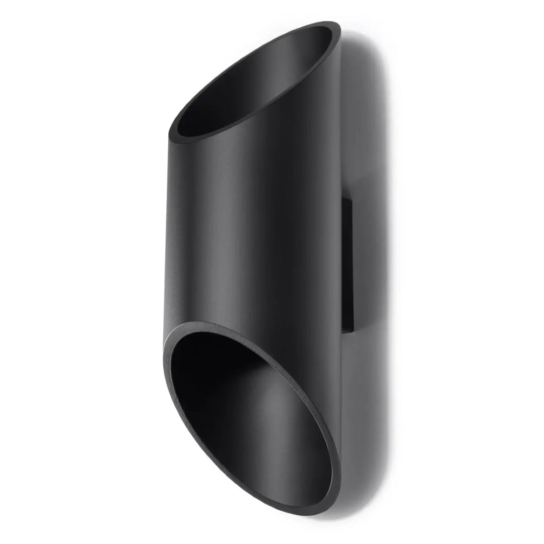 Applique murale penne 30 noir en finition mate noire avec design moderne et l’ampoule led intégrée versions classiques