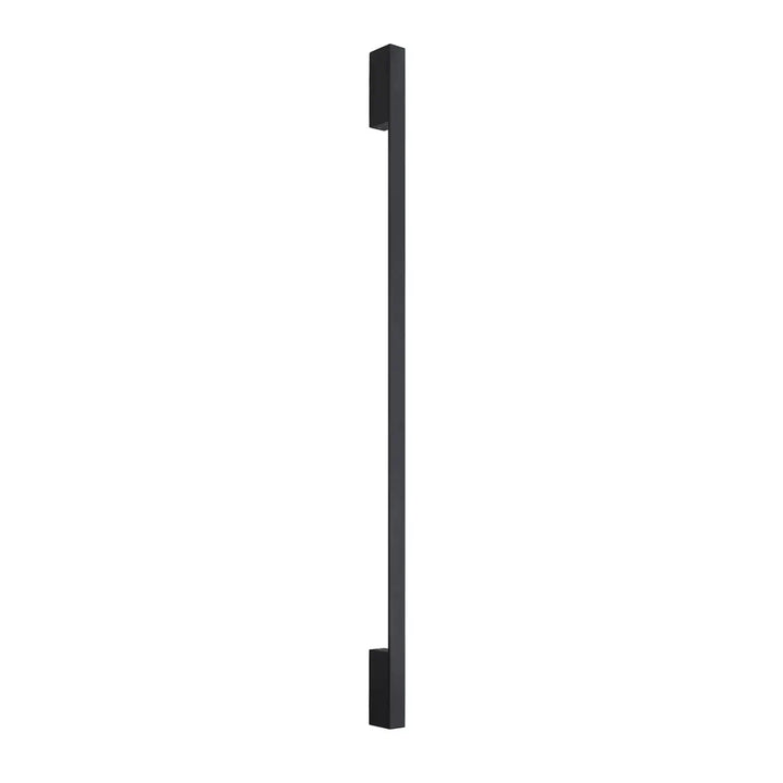 Applique murale sappo l 3000k noir avec poignée de porte moderne noire mate et design rectangulaire épuré module led boîtier étroit